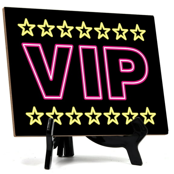 Signs ByLITA VIP Table Sign with Acrylic Stand (6x8)