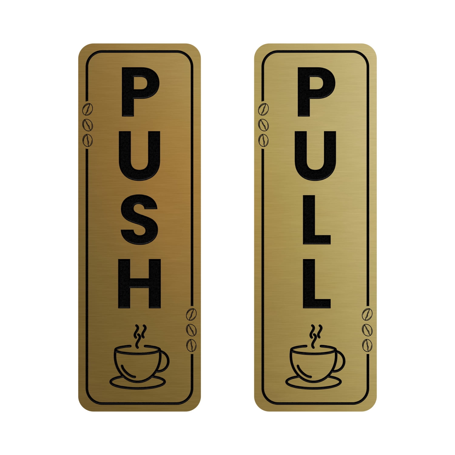 Cups Only Sign Signs ByLITA Vertical Push and Pull Door Signs (Coffee Cups) Door Sign ...