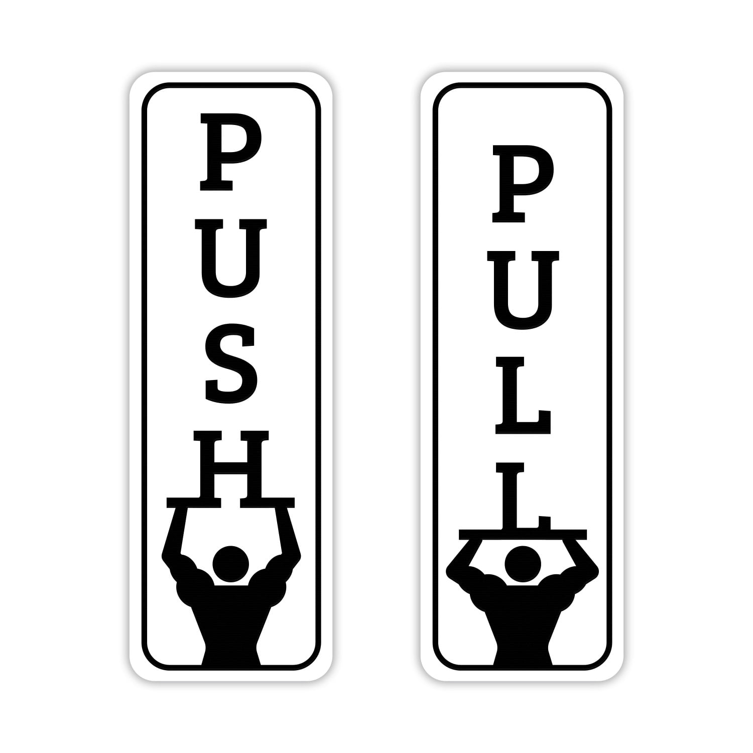 Push Sign Fun Signs ByLITA Vertical Push and Pull Door Signs (Gym Fun) Door Sign ...