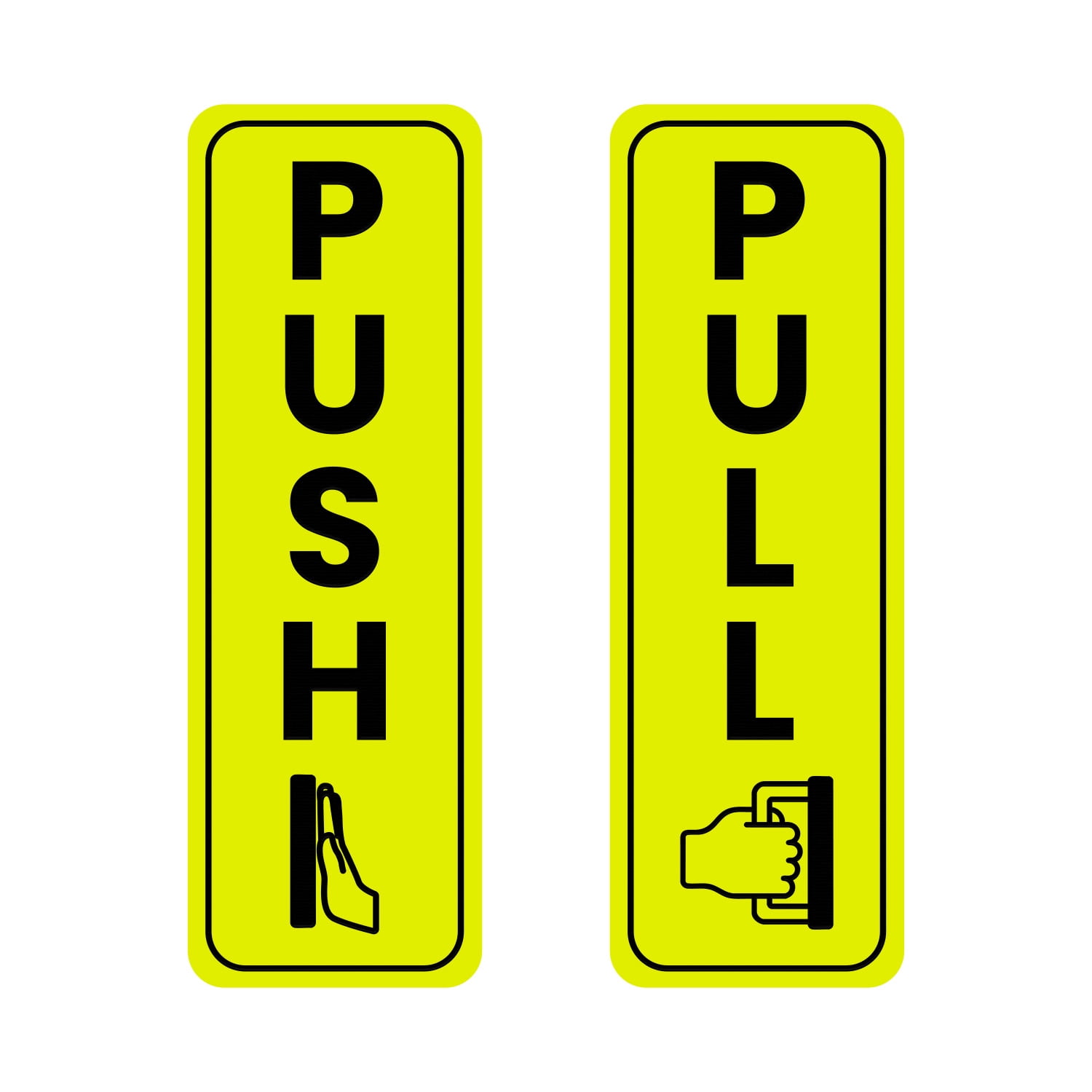 Signs ByLITA Vertical Push and Pull Door Signs (Hand Handle Vectors ...