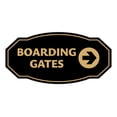 thumbnail image 1 of Signs ByLITA Victorian Boarding Gates ABS Plastic | Laser Engraved | Easy Installation | Elegant Design Sign (Black /Gold) - Small, 1 of 8