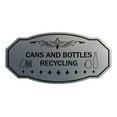thumbnail image 1 of Signs ByLITA Victorian Cans and Bottles Recycling Sign (Brushed Silver) - Medium, 1 of 6