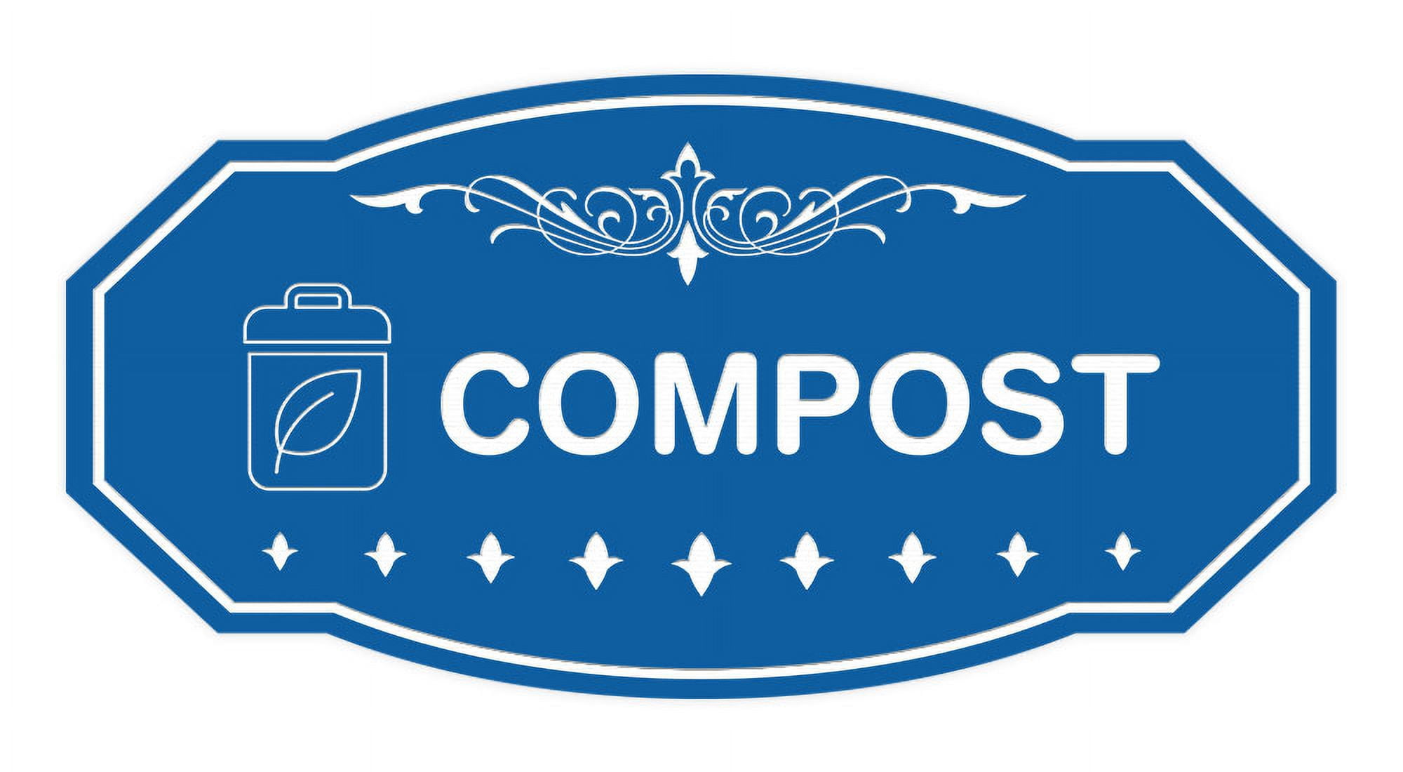 Compost Signe Signs ByLITA Victorian Compost Sign (Blue) - Large - Walmart.com
