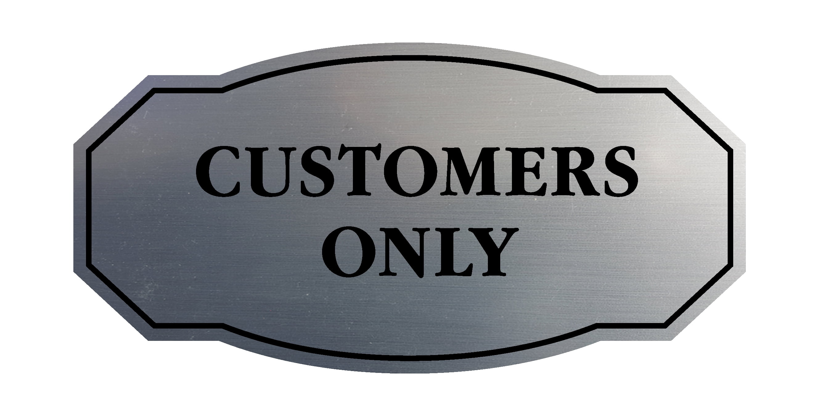 Signs ByLITA Victorian Customers Only Business Sign (Brushed Silver ...