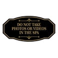 thumbnail image 1 of Signs ByLITA Victorian Do not Take Photos Or Videos In The Spa Sign (Black /Gold) - Small, 1 of 1
