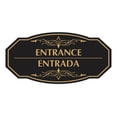 thumbnail image 1 of Signs ByLITA Victorian Entrance-Entrada Bilingual Sign (Black Gold) - Large, 1 of 7