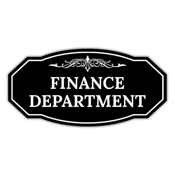 Signs ByLITA Victorian Finance Department Graphic Sign (Black) - Small