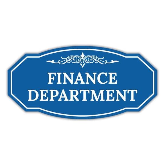 Signs ByLITA Victorian Finance Department Graphic Sign (Blue) - Small