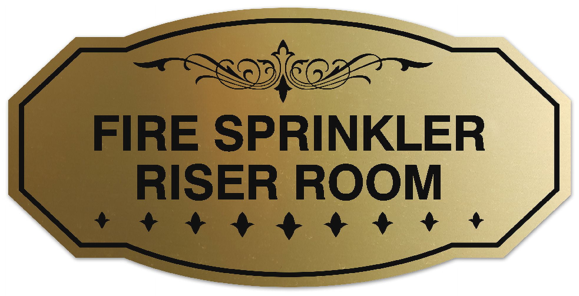 Signs ByLITA Victorian Fire Sprinkler Riser Room Sign - Laser-Engraved ...
