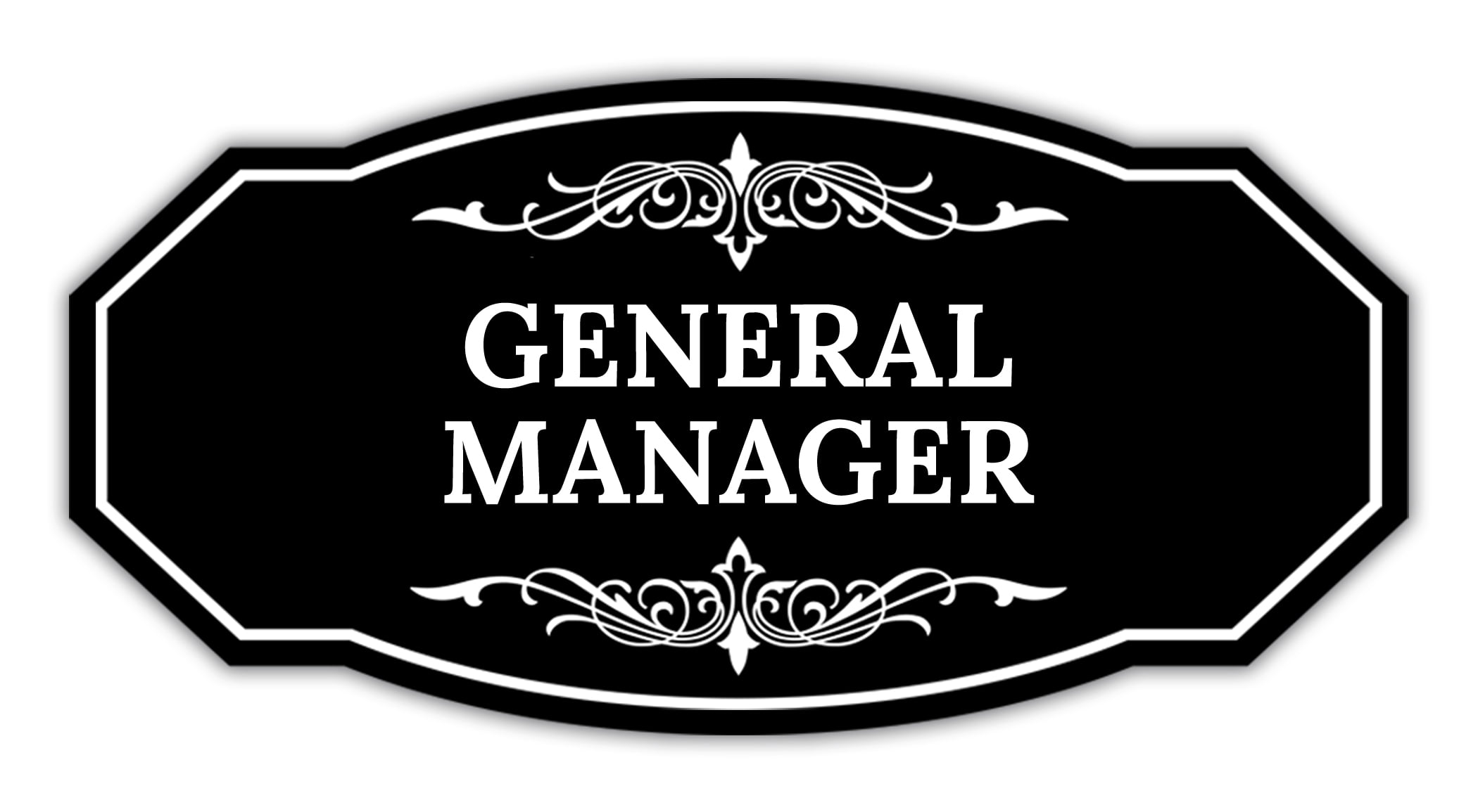 Signs ByLITA Victorian General Manager Graphic Sign (Black) - Large ...