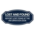 thumbnail image 1 of Signs ByLITA Victorian Lost and Found Report Lost Items at the Information Desk ABS Plastic | Laser Engraved | Easy Installation | Elegant Design Sign (Navy Blue / White) - Medium, 1 of 8