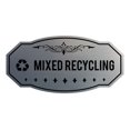 thumbnail image 1 of Signs ByLITA Victorian Mixed Recycling Sign (Brushed Silver) - Medium, 1 of 6