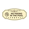 thumbnail image 1 of Signs ByLITA Victorian No Peeing In The Pool Sign (Ivory/Dark Brown) - Medium, 1 of 8