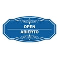 thumbnail image 1 of Signs ByLITA Victorian Open/Abierto Bilingual Business Sign (Blue) - Small, 1 of 7