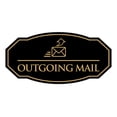 thumbnail image 1 of Signs ByLITA Victorian Outgoing Mail Durable ABS Plastic | Laser Engraved | Easy Installation | Elegant Design Sign (Black Gold) - Medium, 1 of 8