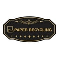 thumbnail image 1 of Signs ByLITA Victorian Paper Recycling Sign (Black /Gold) - Small, 1 of 6
