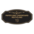 thumbnail image 1 of Signs ByLITA Victorian Paper and Cardboard Recycling Sign (Black /Gold) - Small, 1 of 6