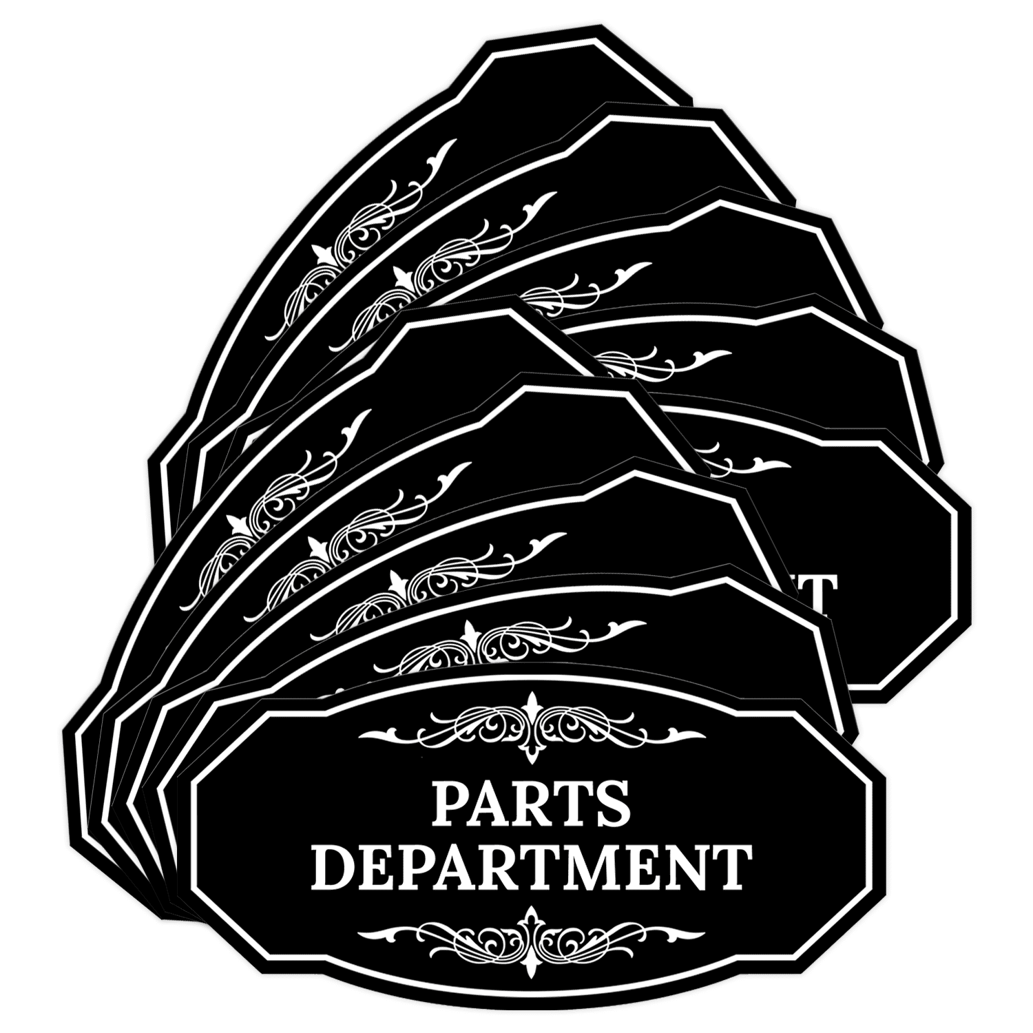 Signs ByLITA Victorian Parts Department Graphic Sign (Black) - Small ...
