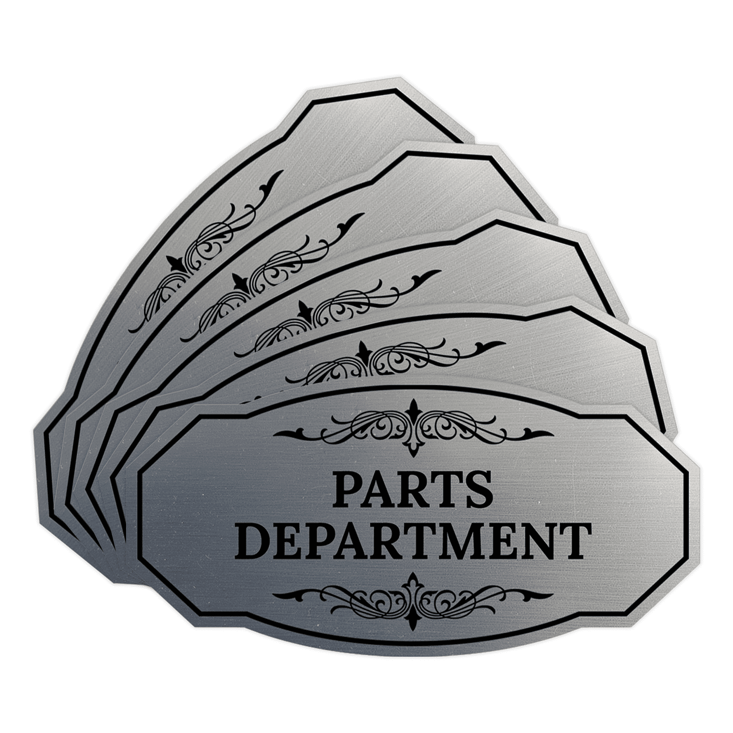 Signs ByLITA Victorian Parts Department Graphic Sign (Brushed Silver ...