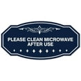thumbnail image 1 of Signs ByLITA Victorian Please Clean Microwave After Use Sign - Laser-Engraved Lettering | Durable ABS Plastic | Vibrant Colors | Powerful Foam Tape (Navy Blue / White) - Medium, 1 of 3