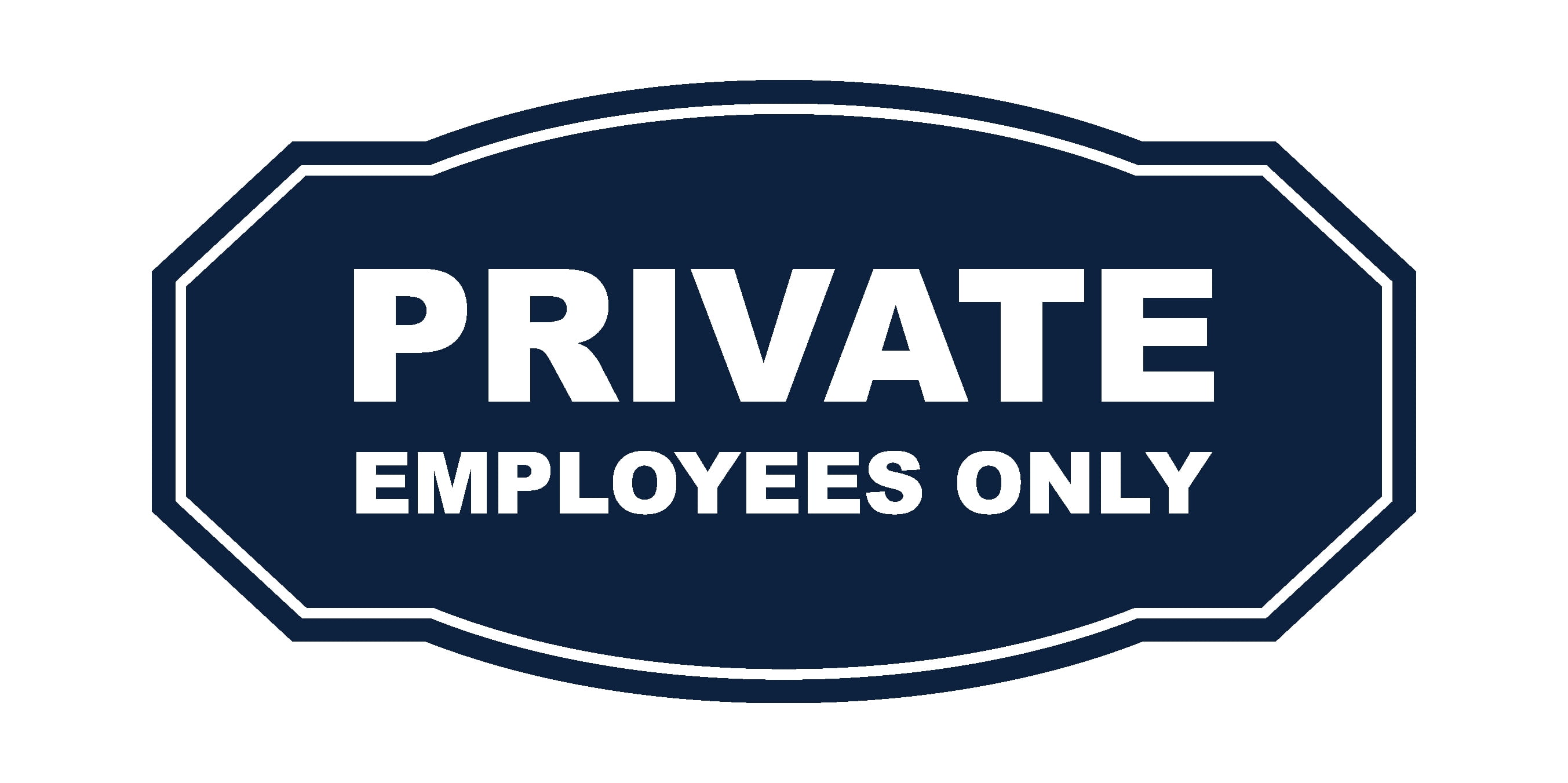 Private Function Only Sign Signs ByLITA Victorian Private Employees Only Business Sign (Navy Blue ...