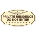 thumbnail image 1 of Signs ByLITA Victorian Private Residence Do Not Enter Sign - Laser-Engraved Lettering | Durable ABS Plastic | Vibrant Colors | Powerful Foam Tape (Ivory/Dark Brown) - Small, 1 of 3