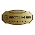 thumbnail image 1 of Signs ByLITA Victorian Recycling Bin Sign (Brushed Gold) - Medium, 1 of 6