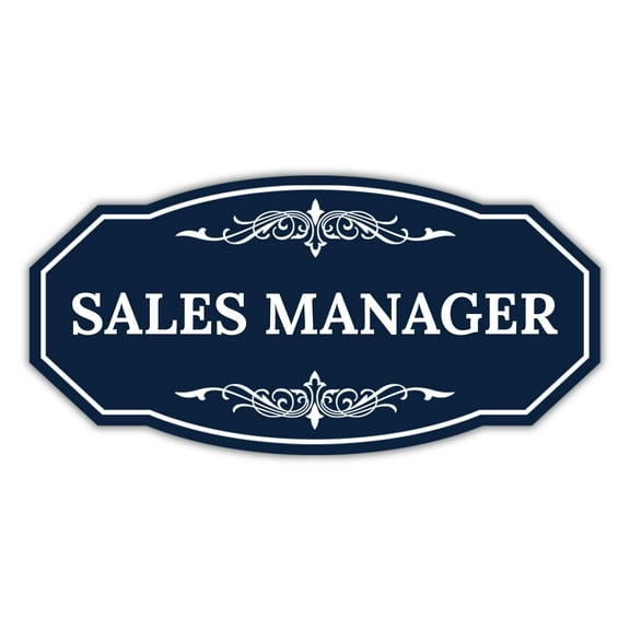 Signs ByLITA Victorian Sales Manager Graphic Sign (Navy Blue / White) - Large
