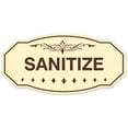 thumbnail image 1 of Signs ByLITA Victorian Sanitize Sign - Laser-Engraved Lettering | Durable ABS Plastic | Vibrant Colors | Powerful Foam Tape (Ivory/Dark Brown) - Small, 1 of 3