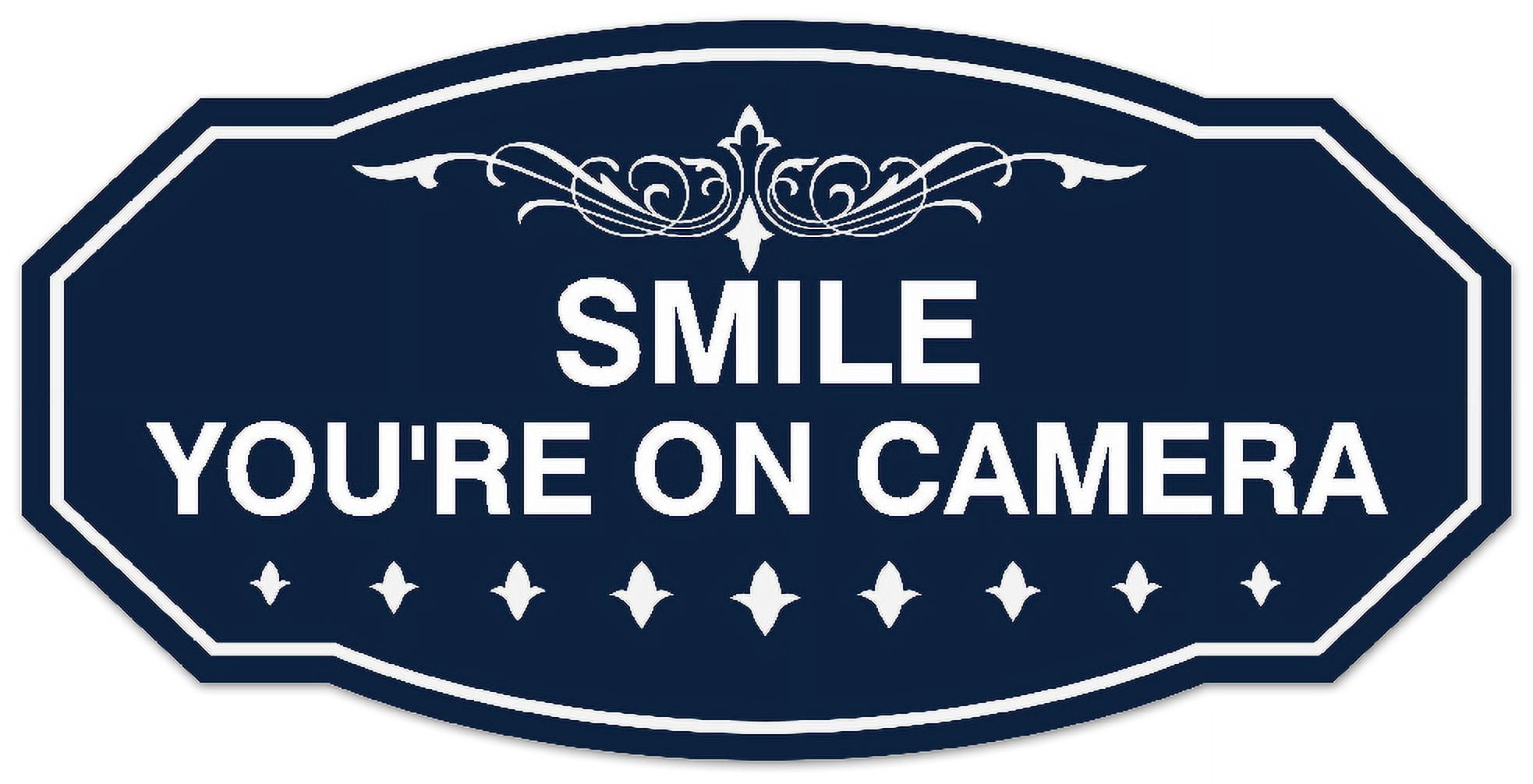 Signs ByLITA Victorian Smile You're On Camera Sign - Laser-Engraved ...