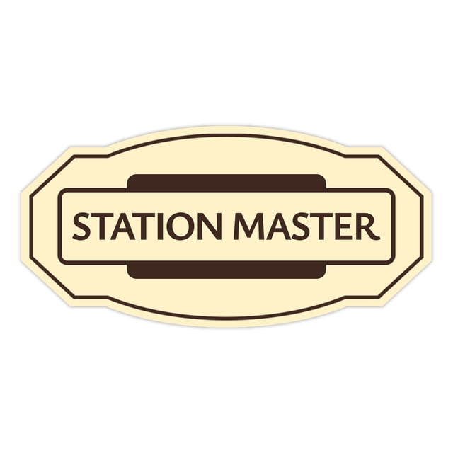 Master Distribution Sign Signs ByLITA Victorian Station Master ABS Plastic | Laser Engraved ...