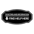 thumbnail image 1 of Signs ByLITA Victorian Ticketing and Information Find Help Here ABS Plastic | Laser Engraved | Easy Installation | Elegant Design Sign (Black) - Small, 1 of 8