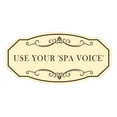 thumbnail image 1 of Signs ByLITA Victorian Use your 'Spa Voice' Sign (Ivory/Dark Brown) - Small, 1 of 1