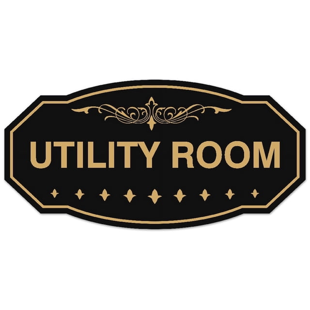 Utility Supervisor Lettering Signs ByLITA Victorian Utility Room Sign - Laser-Engraved Lettering ...