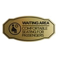 thumbnail image 1 of Signs ByLITA Victorian Waiting Area Comfortable Seating for Passengers ABS Plastic | Laser Engraved | Easy Installation | Elegant Design Sign (Brushed Gold) - Small, 1 of 8