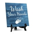 thumbnail image 1 of Signs ByLITA Wash Your Hands, Wood Color, Square Table Sign (5" x 5â€), 1 of 4