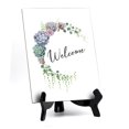 thumbnail image 1 of Signs ByLITA Welcome Table Sign with Easel, Floral Crescent Design (6" x 8"), 1 of 1