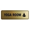 thumbnail image 1 of Signs ByLITA Yoga Room Door or Wall Sign Durable ABS Plastic | Laser Engraved | Easy Installation | Elegant Design Sign (Brushed Gold) - Small, 1 of 7