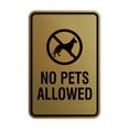 thumbnail image 1 of Signs ByLita Classic Framed No Pets Allowed Sign (Brushed Gold) - Large, 1 of 7