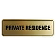 thumbnail image 1 of Signs ByLita Standard Private Residence Sign (Brushed Gold) - Large, 1 of 5