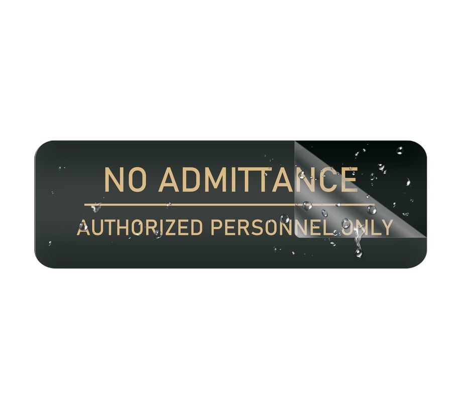Self-Stick No Soliciting Sign - Durable Mylar Material - 2x8 Inches