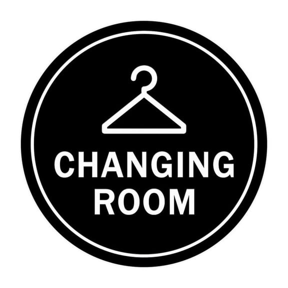 Signs Circle Changing Room Sign Size: 12 x 12 inch
