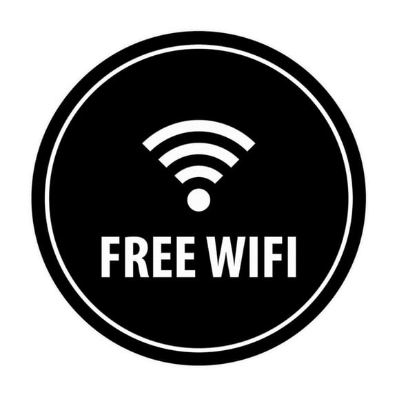 Signs Circle Free WiFi Sign Size: 8 x 8 inch