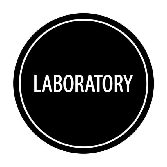 Signs Circle Laboratory Sign Size: 8 x 8 inch
