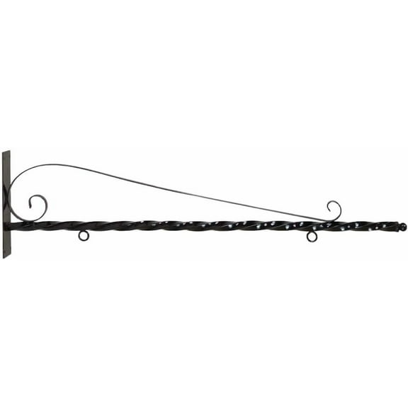 Signs Direct 53" Deluxe Heavy Duty Scroll Bracket, Black Steel, Wall Mount