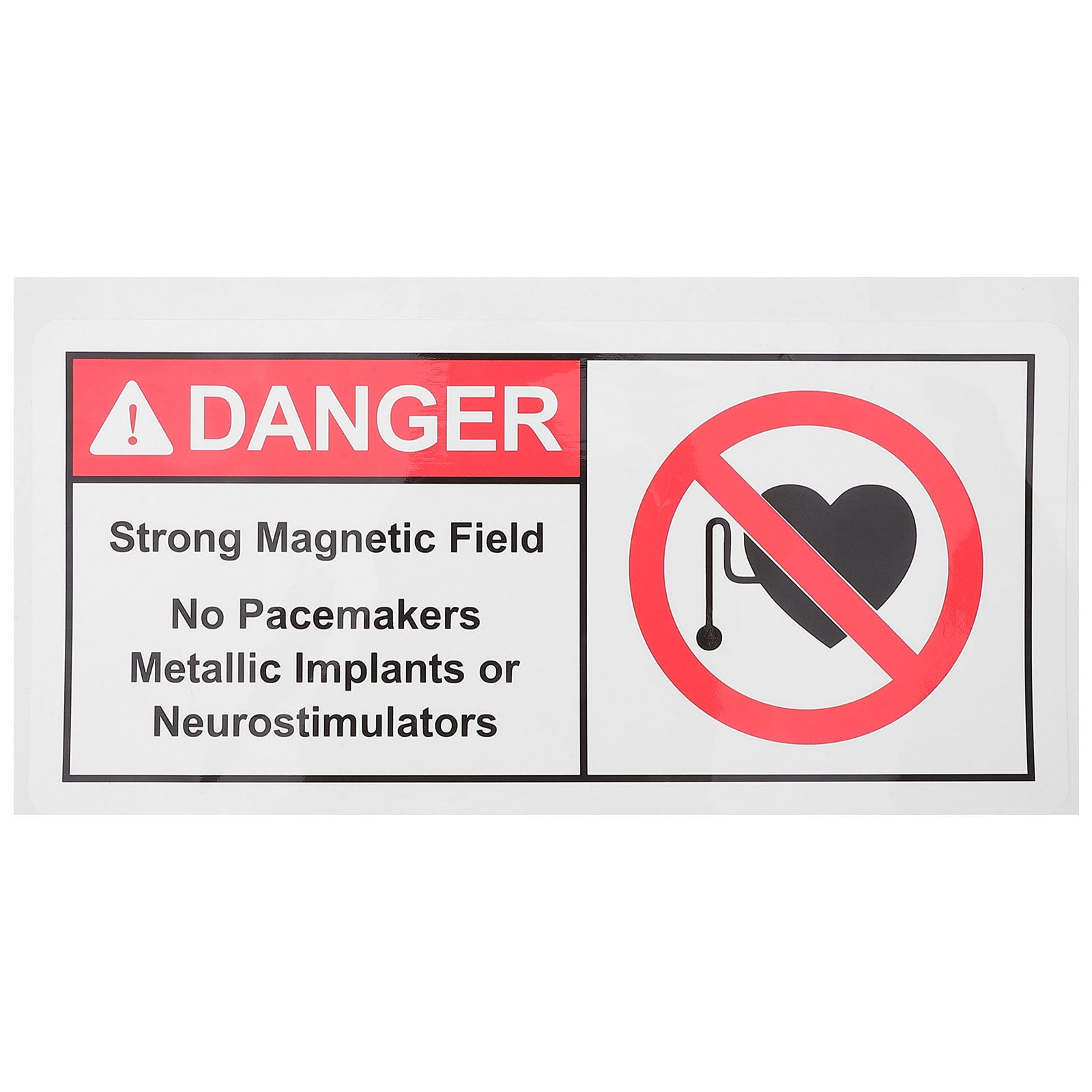 Signs No Pacemaker Sticker Self Adhesive Safety Magnetic Field Caution ...