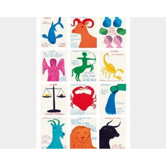 Signs Of The Zodiac Maxi Posterall 12 Signs Print Poster , Poster Print Only