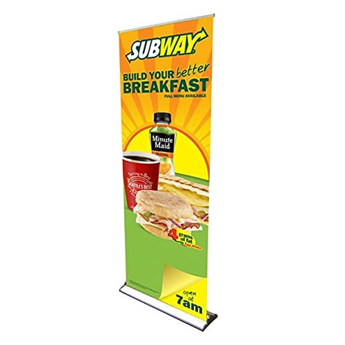 Signworld 24" HD Retractable Roll Up Banner Stand Trade Show Display