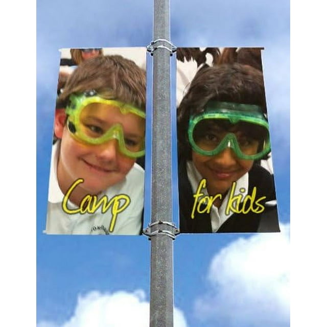 Signworld 24" Street Light Pole Banner Bracket Hardware Double Set