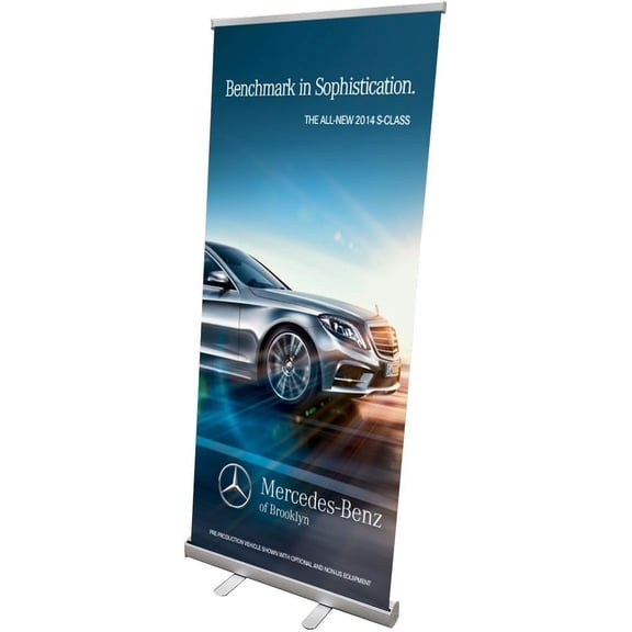 Signworld 33" Retractable Roll Up Banner Stand Display